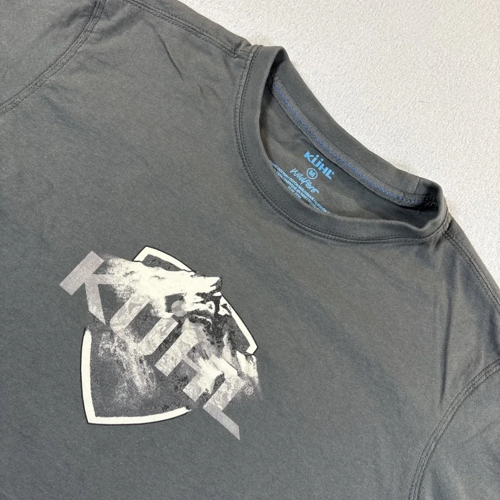 Kuhl‎ Shirt Mens Medium Gray Mountain Graphic Crewneck Casual Outdoor Tee Cotton